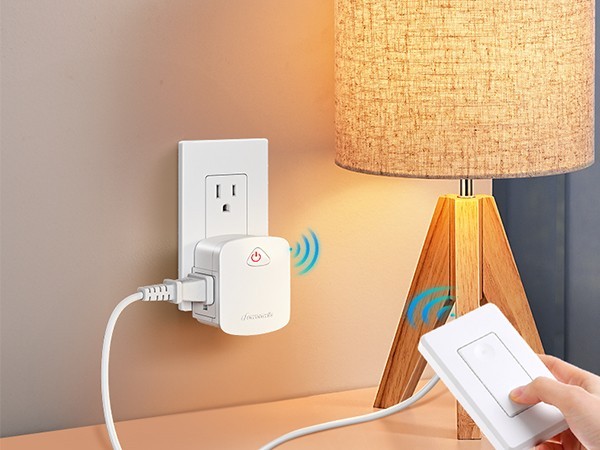 DEWENWILS Wireless Remote Control Outlet 15A Wall Switch No Wiring 100FT