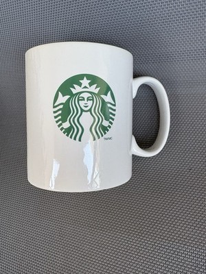 Starbucks 2012 18 oz  Coffee Cup Mug Green Mermaid Green Inside Ceramic Nice BIG