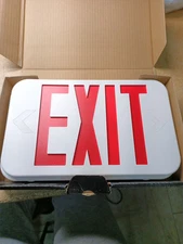 LED Emergency EXIT Sign White, Hubbell Lighting, Compass  CE Series