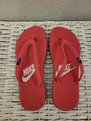 NIKE SOLARSOFT THONG/FLIP-FLOP SANDALS PINK WOMEN'S Size 7 PRE-OWNED