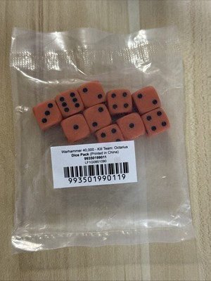 Kill Team Dice from Octarius /@Warhammer 40K Orange Black