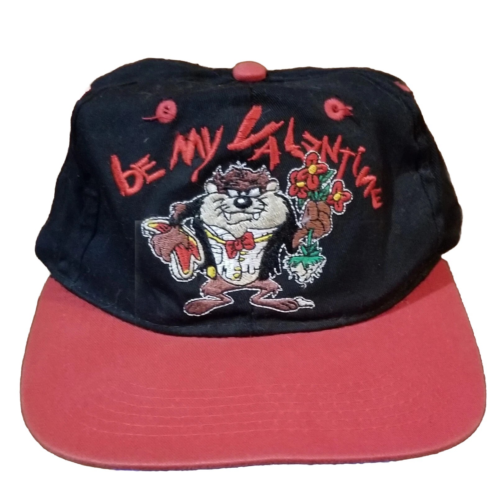 Vintage 1995 Looney Tunes Taz Be My Valentine Snapback Hat