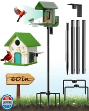 VIUBIRD Bird Feeder Pole – 60 Inch Height Bird House Pole with 1-