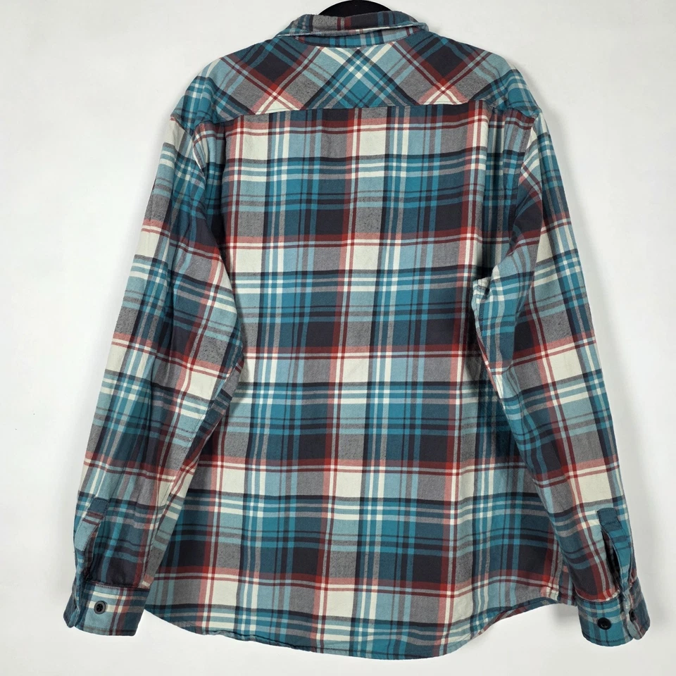 Camisa Burton a Cuadros 100% Algodón Colorida Para Hombres 2XL Manga Larga Botón Foto 2 de 4