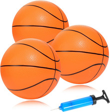 Mini Basketballs 3 Pack - 7Inch Small Basketball Size 3 Set with Pump Needle - I