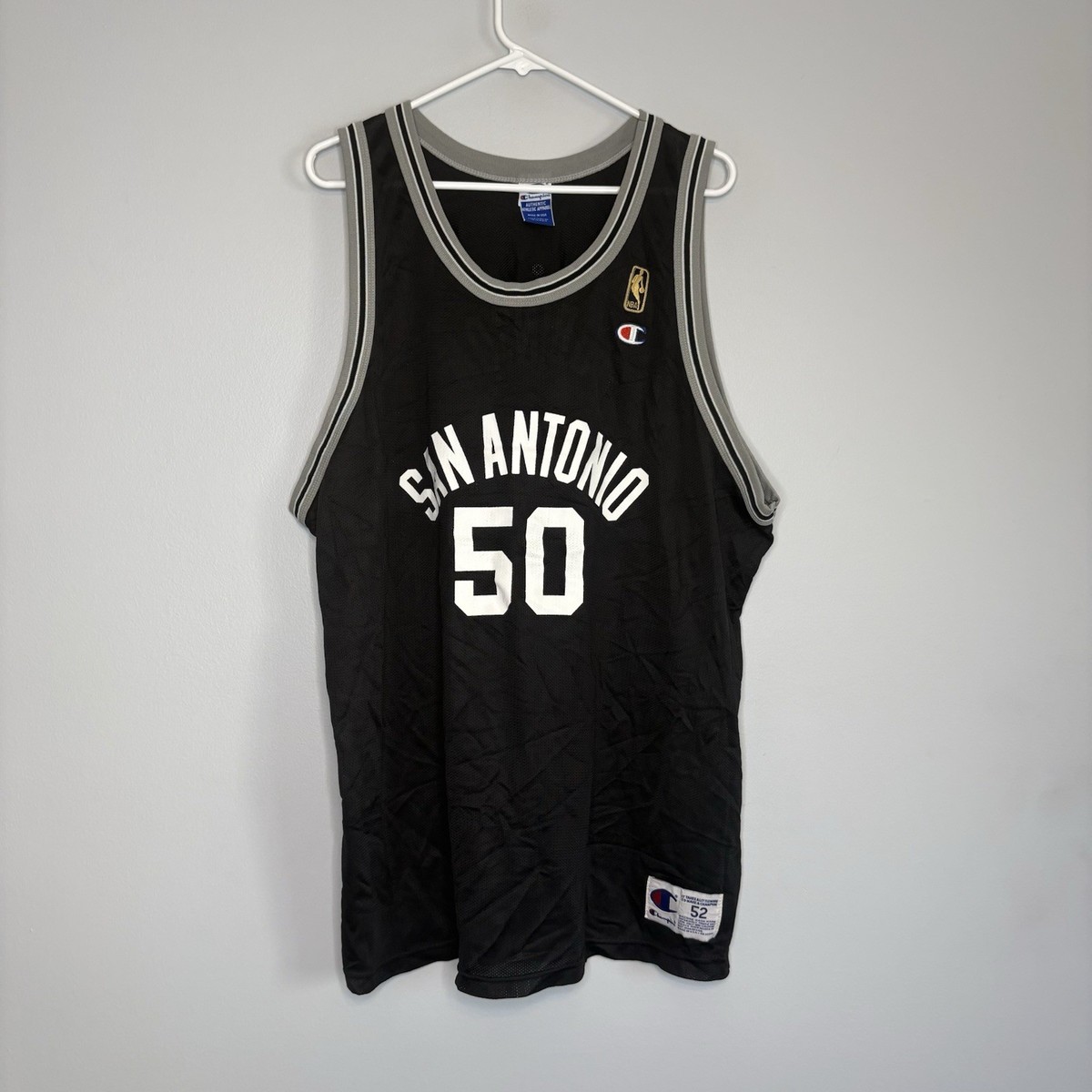 Vintage 90s Champion San Antonio Spurs David Robinson 50 Jersey 52