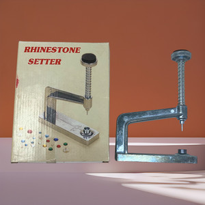 Vintage 1980's Rhinestone Setter Craft Tool Cast Aluminum Original Box