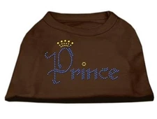 PRINCE Black Dog Tank Shirt Top T-Shirt Rhinestone crown Pet Shirts Dogs 3XL