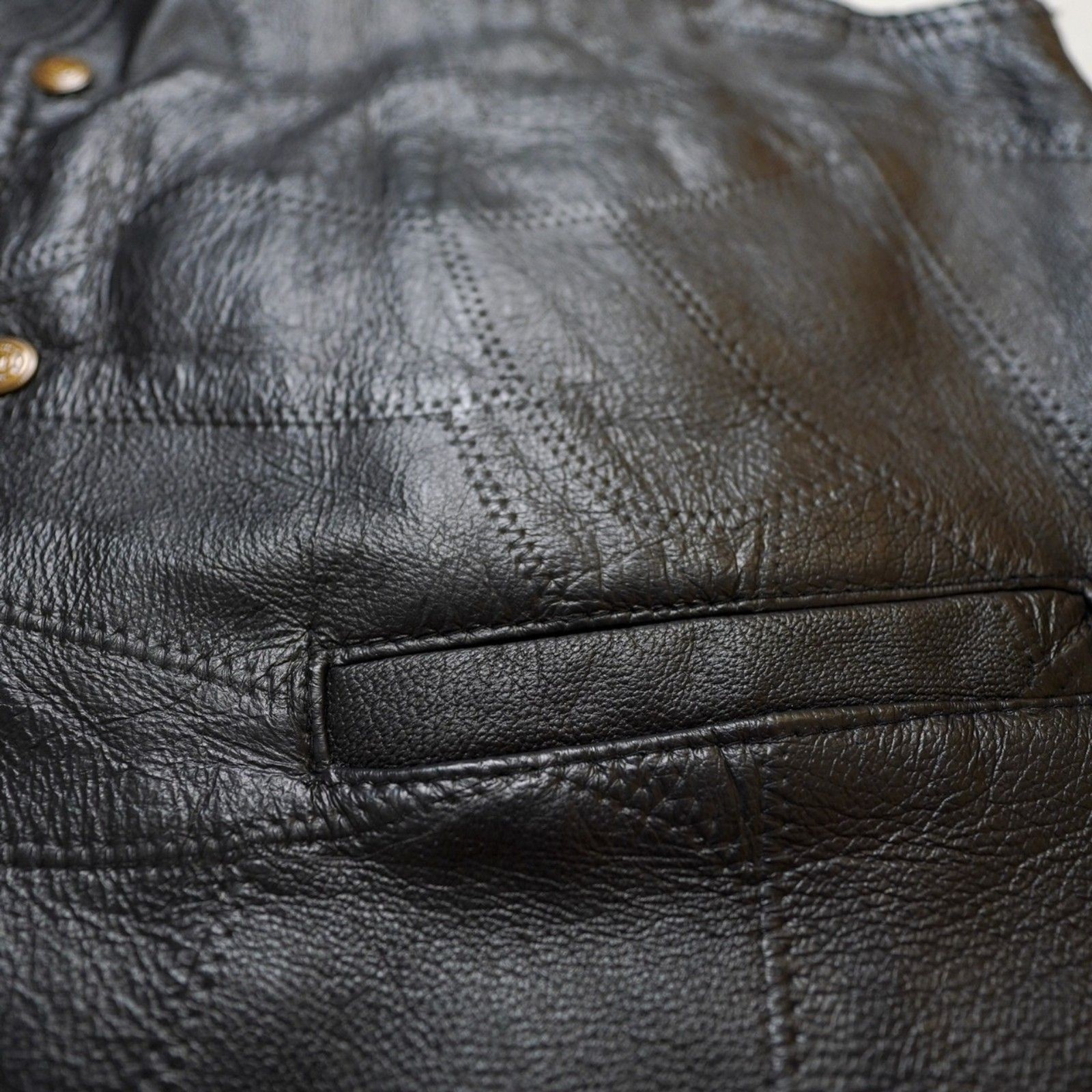 American Unique Patchwork Leather Motorcycle Bike… - image 6