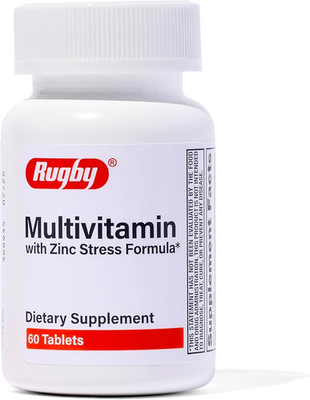 Rugby Multivitamin with Zinc Stress Formula - Dietary Supplement - 60 Tablets (1