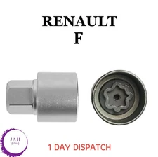 MASTER SECURITY LOCKING WHEEL NUT BOLT REMOVER KEY SOCKET F FOR RENAULT