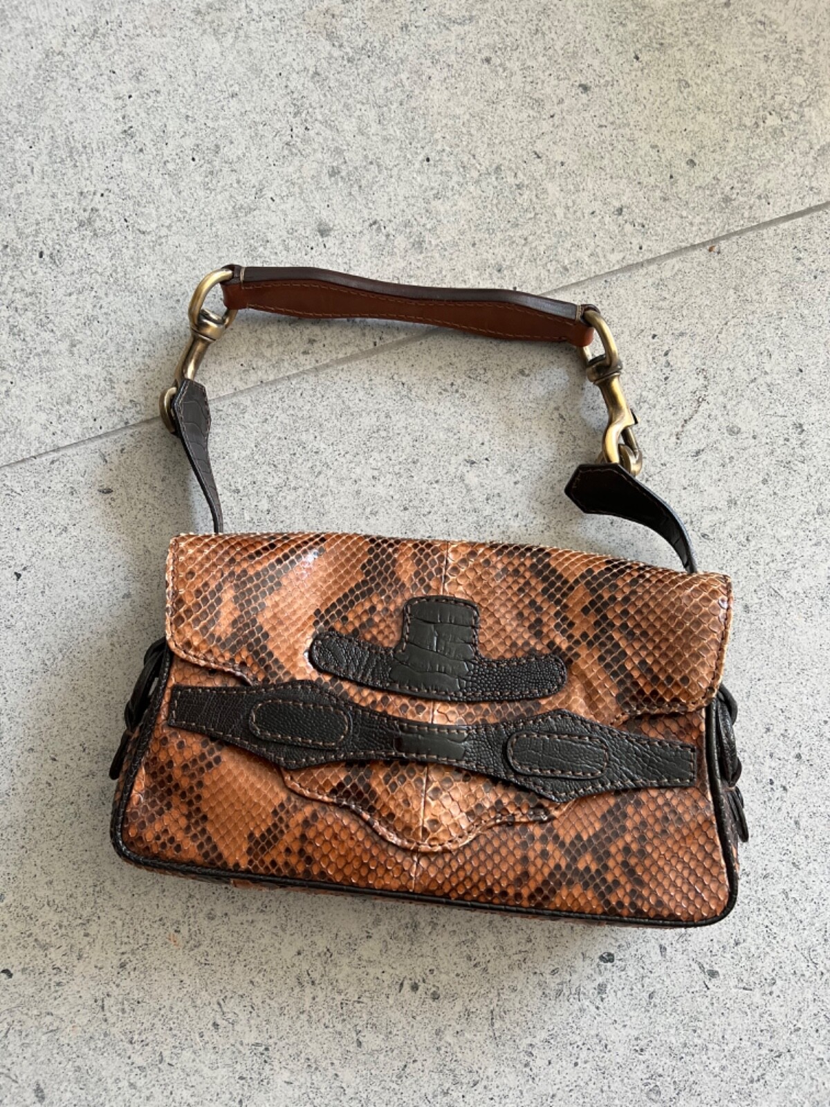 VALENTINO PYTHON SNAKE SKIN HANDLE BAG - image 7