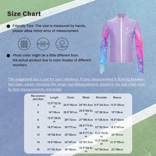 Kids Girls Activewear Long Sleeve Sweatshirt Stage Performance Sport Tops Yoga - Picture 31 of 45