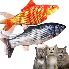 2 Pack Flopping Fish Cat Toy,Electric Moving Fish Toys for Indoor Cats,Realistic