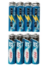 8-Pack Rechargeable Battery 1.2V Ni-Cd AA 900mAh for Outdoor Solar Garden Lig...