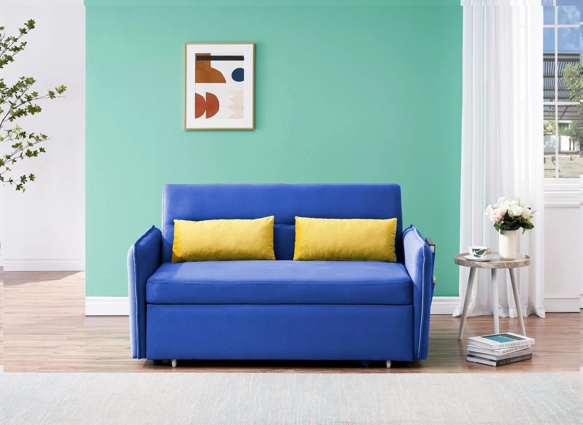 Blue velvet 2024 small sofa