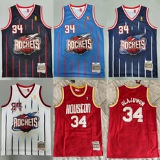 Adult Houston Rockets 34 Shirt Top Stitched Vintage Edition S-2XL