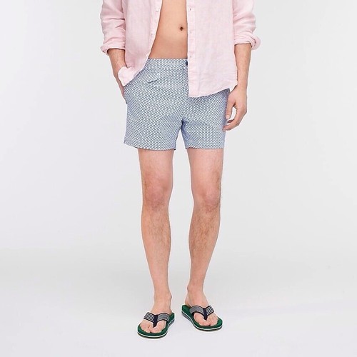 J Crew Mens Swim Trunks Shorts White 