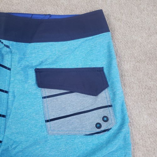 Oakley Board Shorts Mens 32 Blue Striped Surf Swim Trunks Drawstring Stretch - Picture 17 of 17