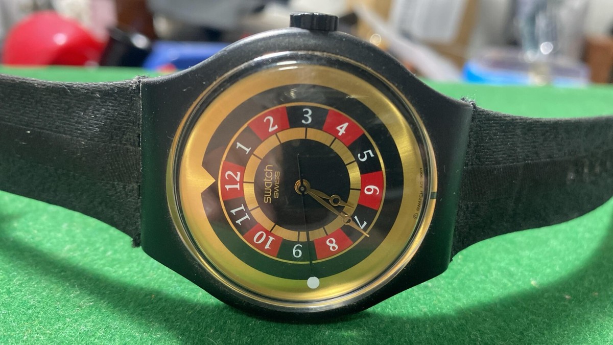Rare Swatch Sudb103 Ag-1989 Swiss Made James Bond License To KILL 
