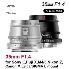 TTArtisan 35mm F1.4 APS-C MF Portrait Lens Fr Nikon Sony Canon Fuji M4/3 L Mount