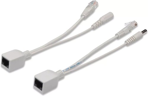 Adattatore Alimentazione PoE Passivo Spina Presa DC 5.5mm RJ45 100MBit/s - Foto 2 di 3