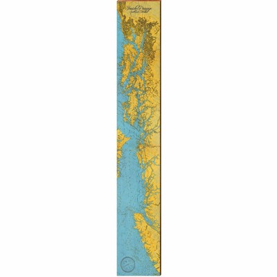 Alaska, Inside Passage Topographical Map Large | Size: 9.5'' x 60'' Wall Art