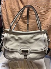 Coach 17782 Chelsea Flagship Leather Dowel Flap Satchel Purse Shoulder Bag