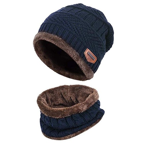 2 in 1 Winter Warm kids Baby Knitted Beanie Cap Boy Girl Soft Hat Scarfves Child - Picture 13 of 17