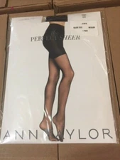 Ann Taylor The Perfect Sheer Modern Control Top Tights Black, Medium MSRP $20.00