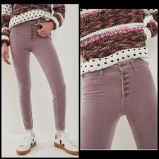 NWT 110 Anthropologie Pilcro Lavender High Rise Skinny Corduroy Pants Size 32