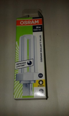 2 x Osram DULUX T PLUS 26W 827 GX24d-3 Ex-W/W White 2-Pin Glühbirne Lampe Restposten