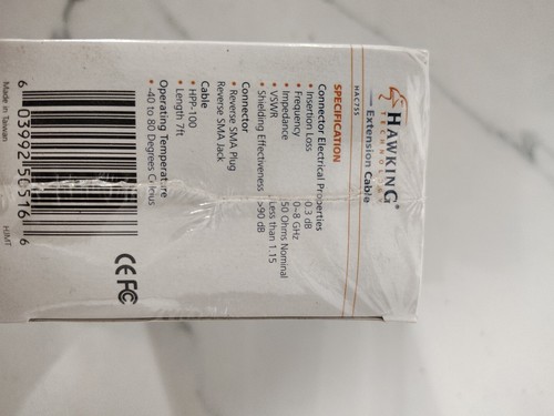 Hawking Extension Cable, 7 foot, RP SMA M/F, Hi-Gain/Low-Loss, 2.4Ghz HAC7SS NIB - Picture 4 of 6