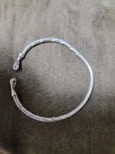 Double Fist Head Handmade West Indian Sterling Silver Bangles