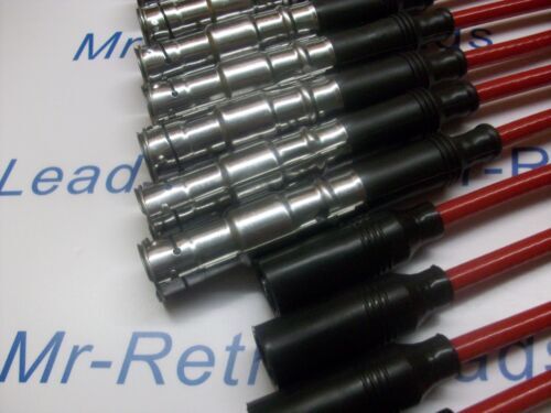 RED 8MM PERFORMANCE HT LEADS FITS MERCEDES M112 320 280 240 SL S E C CROSSFIRE - Picture 2 of 4