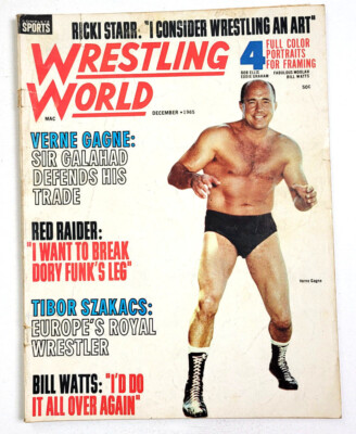 WRESTLING WORLD - DEC 1965 - VERNE GAGNE / RICKI STARR / DORY FUNK / BILL WATTS
