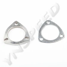 3" inch 3 Bolt Stainless Steel Flange & Gasket Kit For Turbo Exhaust Downpipe