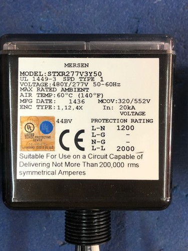 TPMOV Mersen Surge Trap SPD STXR277V3Y50 Type 1 XR Series 480/277v - 第 2/5 張圖片