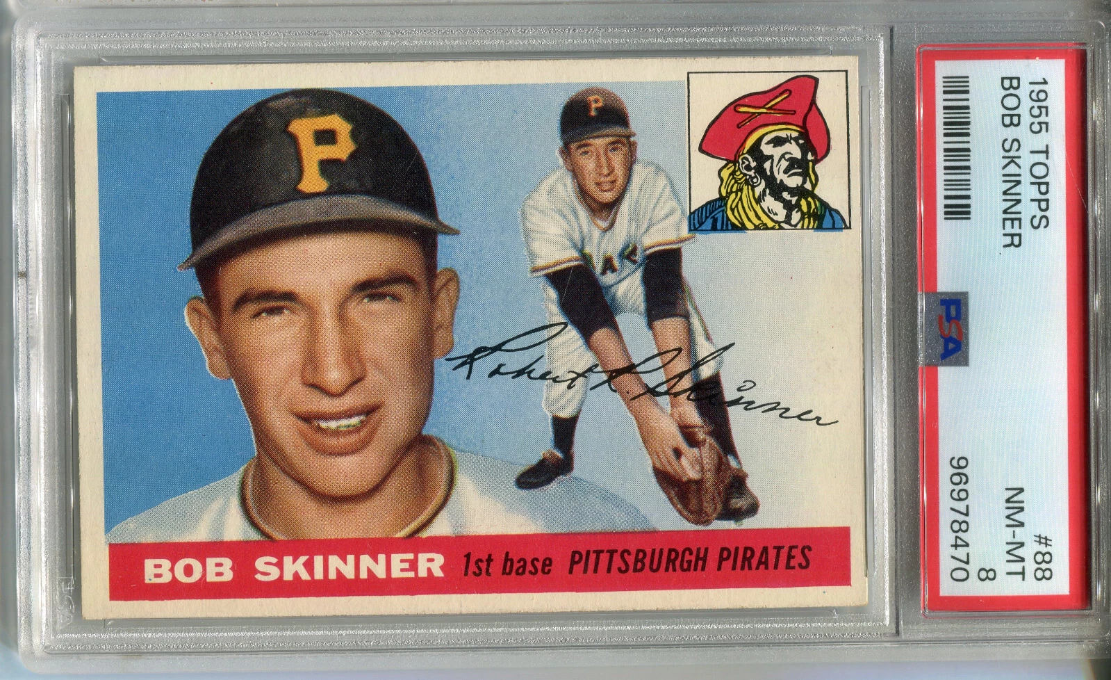 1955 Topps #88 Bob Skinner PSA 8 NM-MT Pittsburgh Pirates
