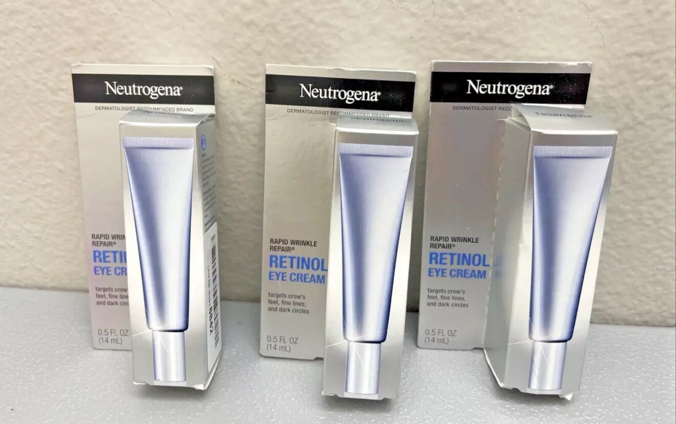 Neutrogena Rapid Wrinkle Repair Retinol Eye Cream 0.5fl Oz (3 Pack)