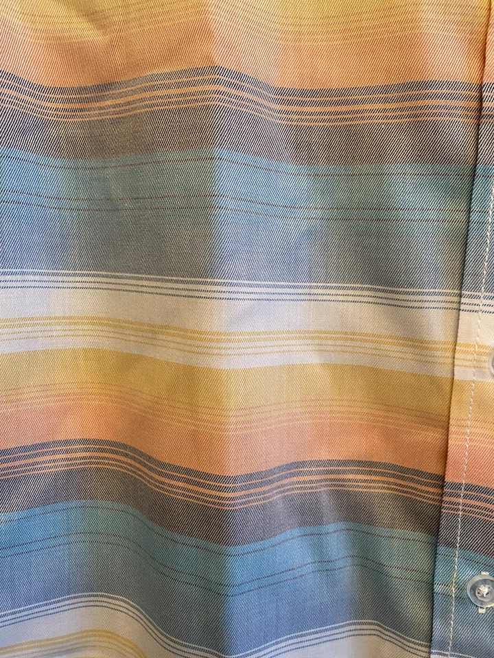 Lucky Brand Shirt Boys Size Large Short Sleeve Button Down Stripe Top New - Image 4 of 4