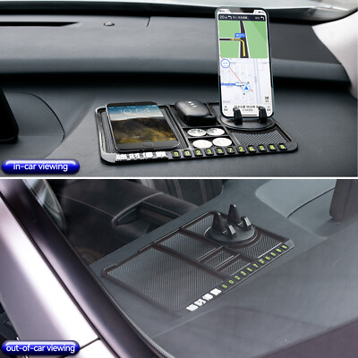 Handy Matte Auto KFZ Antirutschmatte Für Armaturenbrett | Handy- & Tablet- Halterung Ohne Kleben | Schwarz Handyhalterung Matte Rutschfest