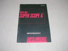 Super Scope 6 (Super Nintendo SNES) Original Instruction Manual b