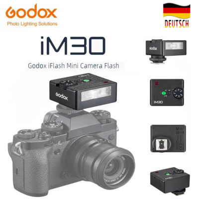 Godox iM30 Mini Flash Speedlite, Kamera Flash für Canon Fuji Sony Nikon Kameras