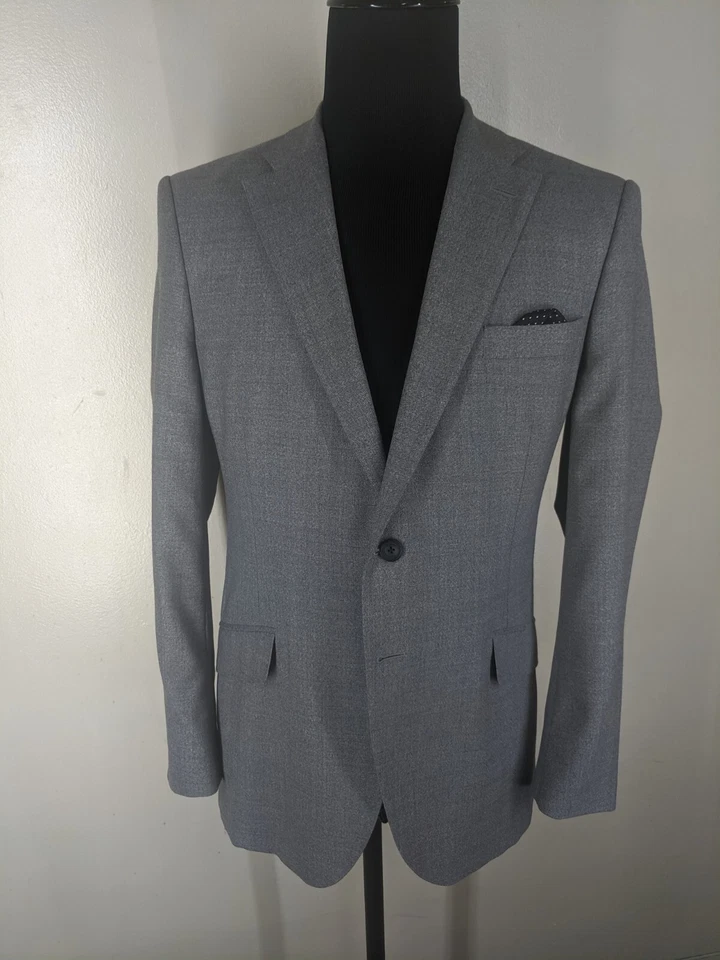 Abrigo deportivo Richard James reciente 100 % lana 2 botones - sin pantalones - ajuste 42 reg-44 regular Foto 3 de 4