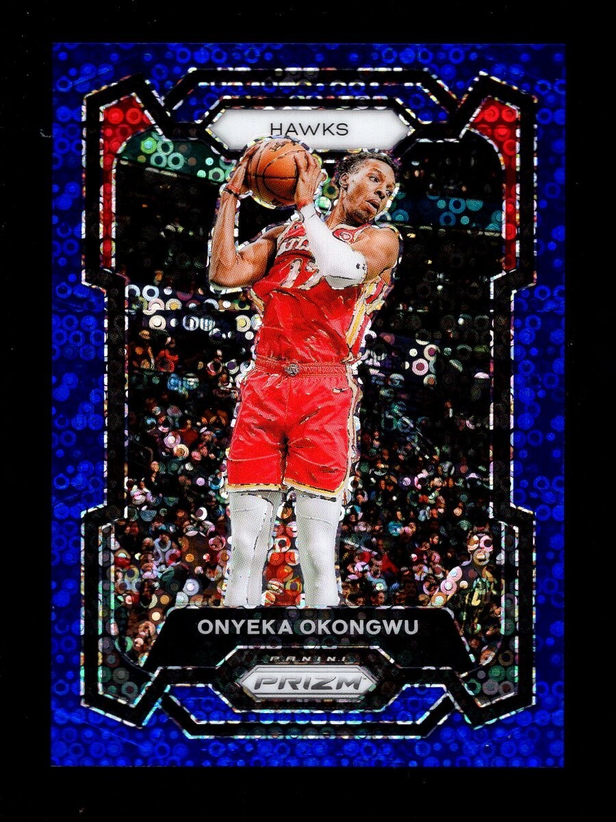2023-24 PRIZM FAST BREAK BLUE #290 ONYEKA OKONGWU 80/150 HAWKS