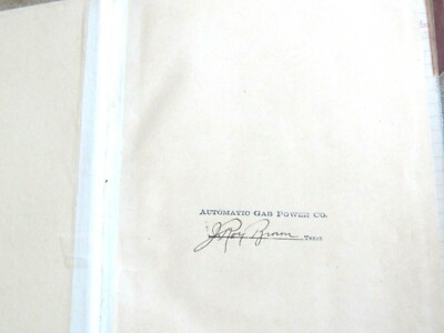 1915 - 1920 FINANCIAL LEDGER AUTOMATIC GAS POWER CO QUINCY IL HARDYMAN & VAUGHN