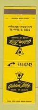Matchbook Cover - Golden Lady Women's Clothes Ann Arbor MI