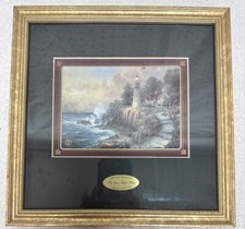Thomas Kinkade Let Your Light Shine 1998 Collectors Series COA gold frame 11x11