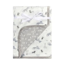 NWT Gerber Gray Safari Animals Baby Boy or Girl Blanket SOFT 30"x 40"